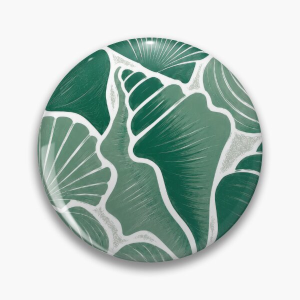 Item preview, Beach Seashells Complementary Emerald Green designed and sold by scicilysimonee.