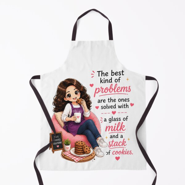 Item preview, The Best Kind of Problems Are Solved With a Glass of Milk and a Stack of Cookies designed and sold by thecookiegallery.