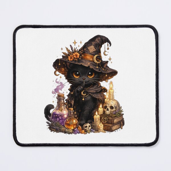 Item preview, Black Witch Cat Potion Magic Vintage designed and sold by RetroPop23.