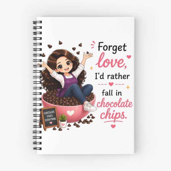 Item preview, Forget Love, I'd Rather Fall in Chocolate Chips designed and sold by thecookiegallery.