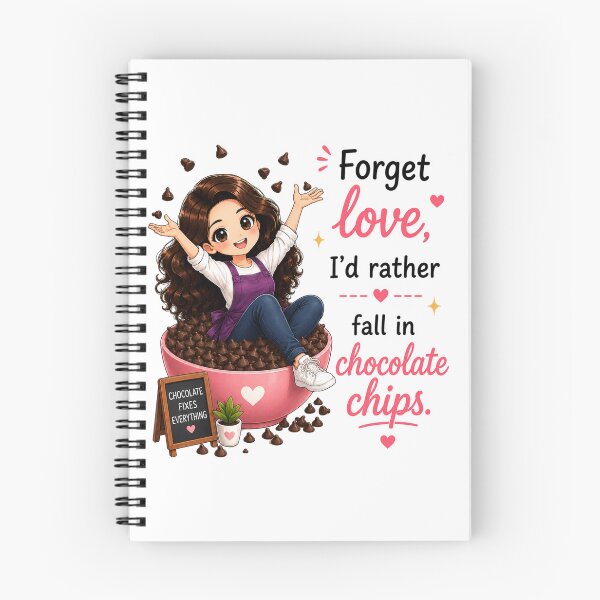 Item preview, Forget Love, I'd Rather Fall in Chocolate Chips designed and sold by thecookiegallery.