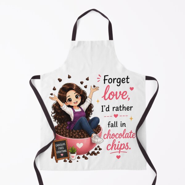 Item preview, Forget Love, I'd Rather Fall in Chocolate Chips designed and sold by thecookiegallery.