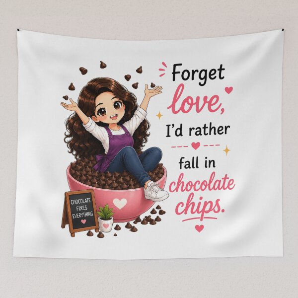 Artikelvorschau, Vergiss die Liebe, ich falle lieber in Schokoladenstückchen. entworfen und verkauft von thecookiegallery.