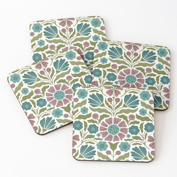 Item preview, Blue-Purple Floral Geometric designed and sold by Vintage-Lady65.