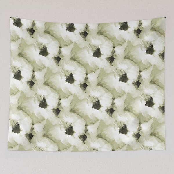 Item preview, Painterly Soft Abstract Flowers in Green designed and sold by Artistestella.