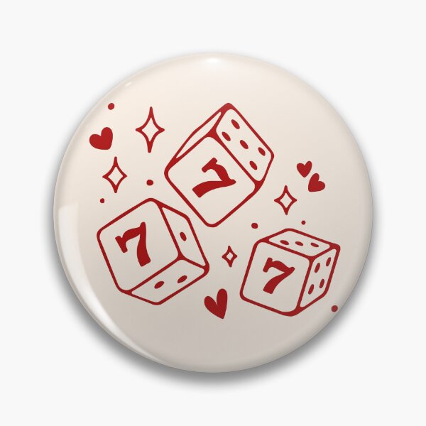 Item preview, Lucky 777 Casino Dice, Hearts & Sparkles Art, Girlypop Vibes, Positive Affirmations designed and sold by SpringTeaDesigns.