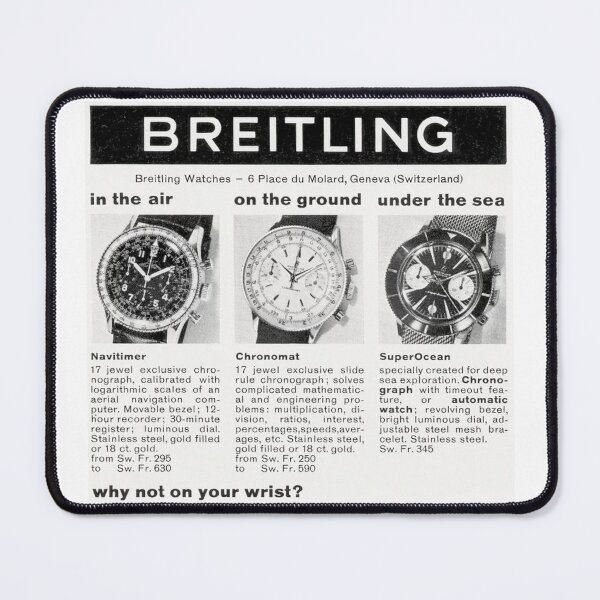 Item preview, vintage Breitling newspaper advertisement clocks designed and sold by PilotandPlane.