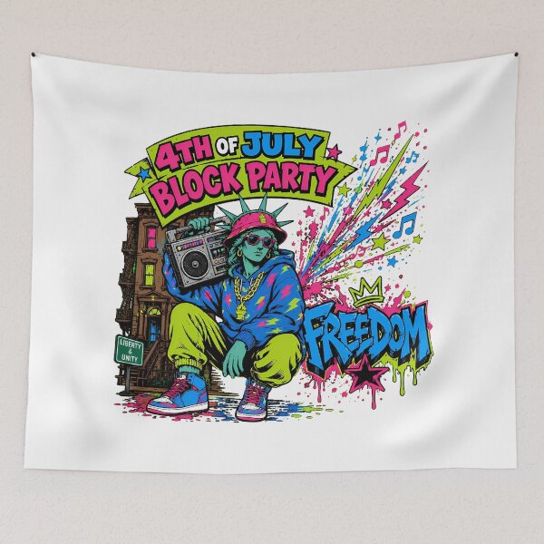 Item preview, Lady Liberty Boombox 4th of July Streetwear designed and sold by chattsuede.