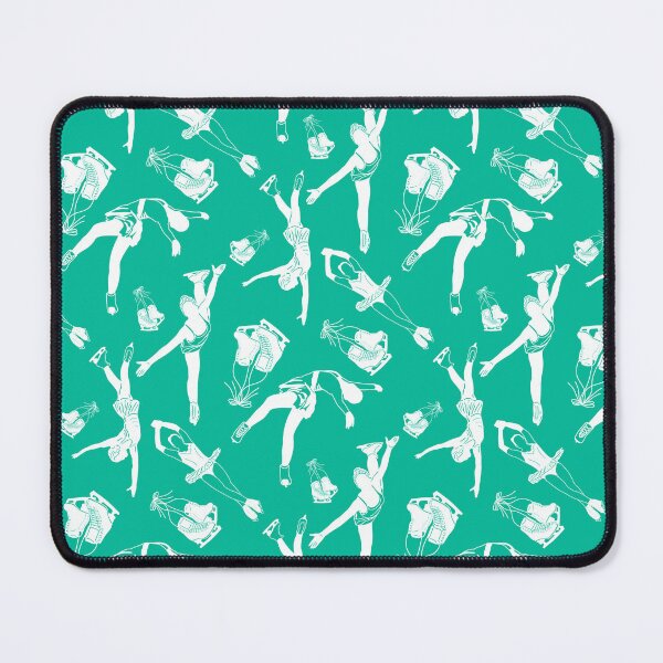 Item preview, Female Figure Skaters Retro Pop Collection in Vibrant Mint designed and sold by Purposely Designed.
