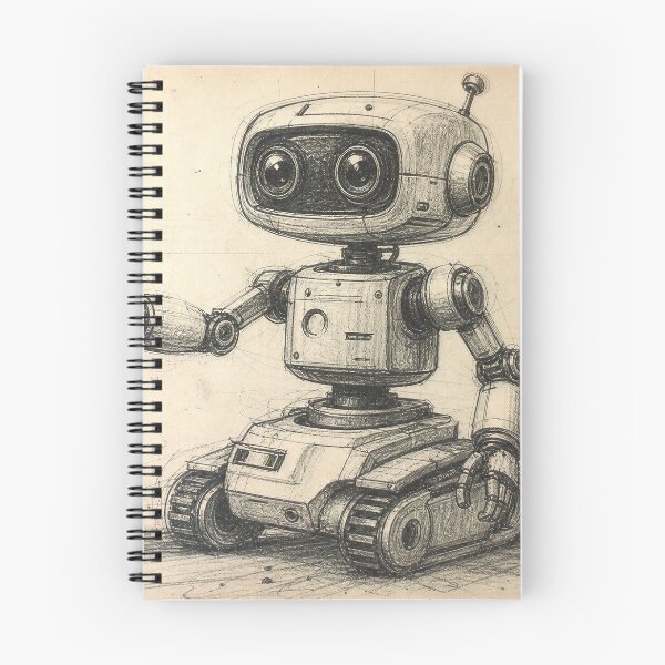 Item preview, Robot Sketch #1 designed and sold by DroneWorks Creative.