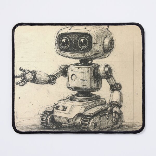Item preview, Robot Sketch #1 designed and sold by DroneWorks Creative.