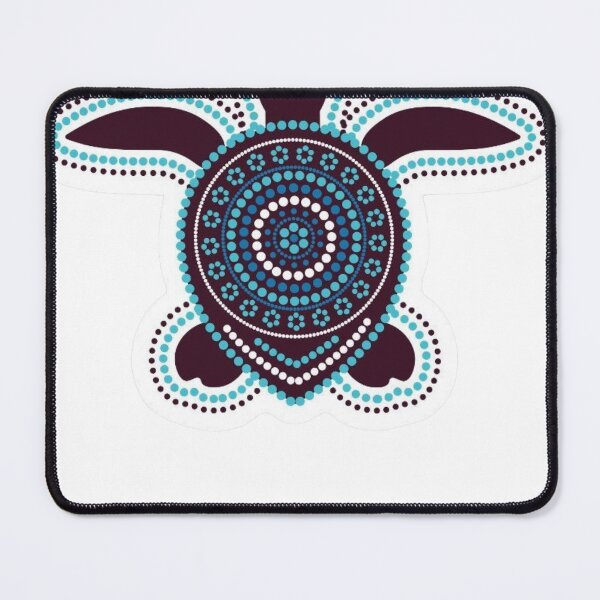 Item preview, Aboriginal Inspired Sea Turtle Dot Art Sticker ! Mystic Ocean Turtle – Indigenous Style Pointillism ! Tribal Sea Turtle Dot Art designed and sold by Ulikedigital14.