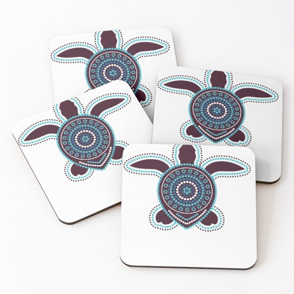 Item preview, Aboriginal Inspired Sea Turtle Dot Art Sticker ! Mystic Ocean Turtle – Indigenous Style Pointillism ! Tribal Sea Turtle Dot Art designed and sold by Ulikedigital14.