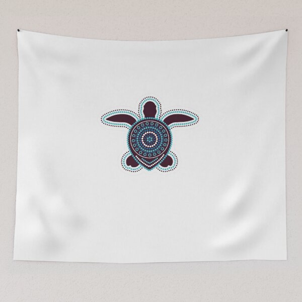 Item preview, Aboriginal Inspired Sea Turtle Dot Art Sticker ! Mystic Ocean Turtle – Indigenous Style Pointillism ! Tribal Sea Turtle Dot Art designed and sold by Ulikedigital14.