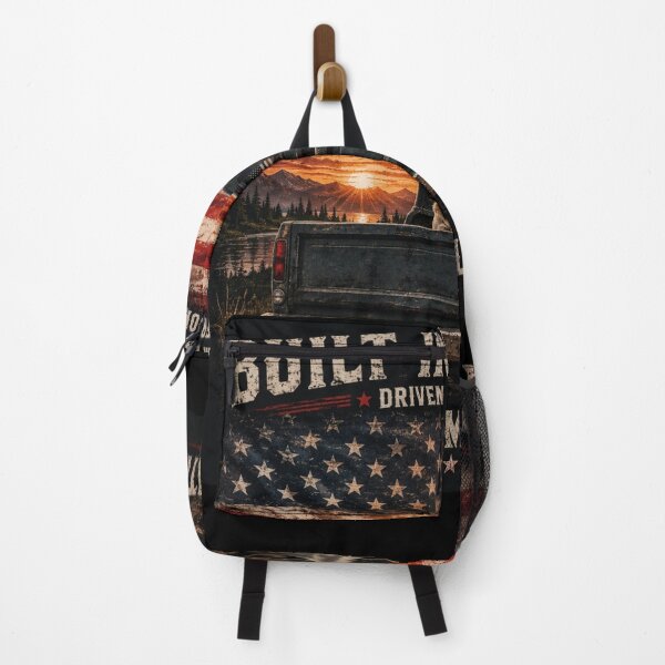 Item preview, Built in America – Faith Family Country Patriotic Truck & Dog T-Shirt designed and sold by 18 Life Outlaw.