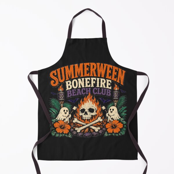 Item preview, Summerween Bonefire Beach Club Retro Haunted Beach designed and sold by POD DYNASTY.
