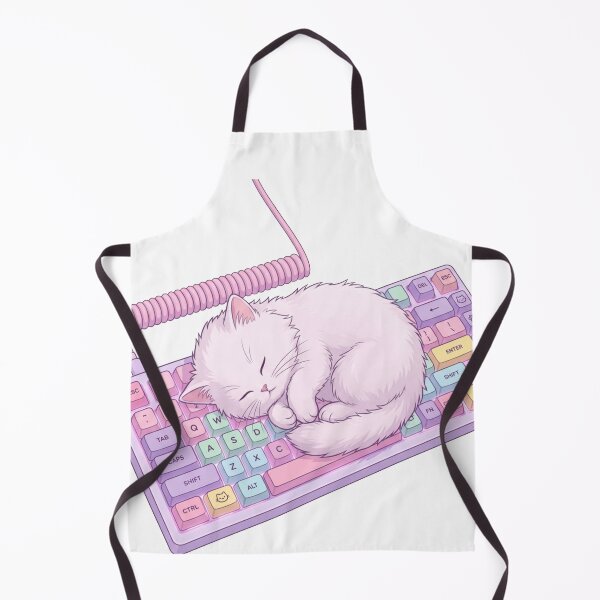 Item preview, Sleepy Cat On Keyboard 90s Computer Aesthetic - Kawaii Gamer designed and sold by Retro Mood Co.
