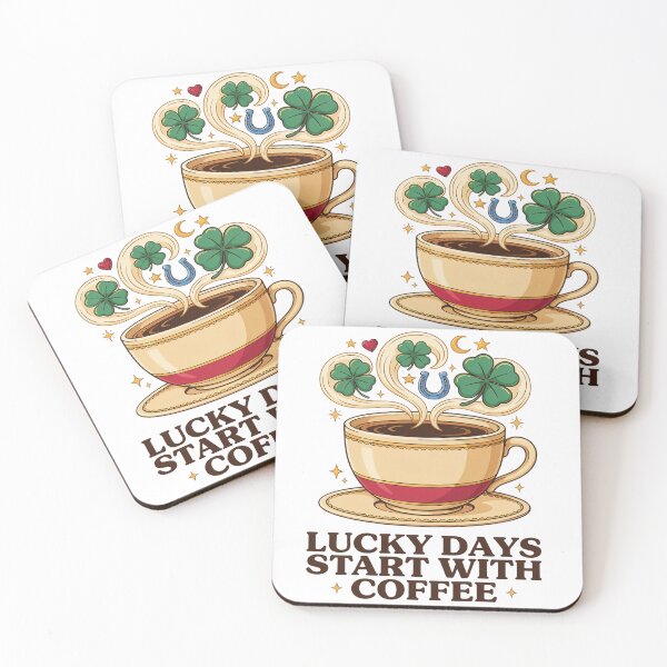 Item preview, Lucky Coffee Morning Brew designed and sold by Squiggle Happy.