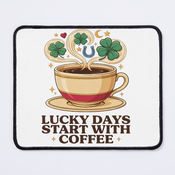 Item preview, Lucky Coffee Morning Brew designed and sold by Squiggle Happy.