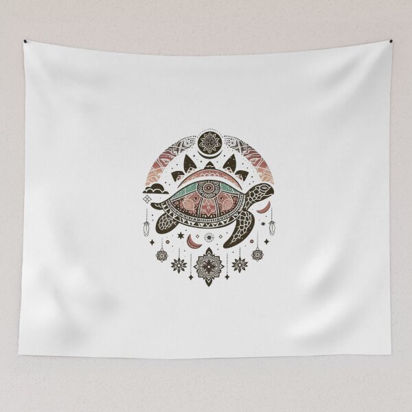 Item preview, Celestial Sea Turtle Mandala aborignal Art ! Tribal Mystic Sea Turtle – Boho Moon & Sun Mandala ! Cosmic Turtle Totem designed and sold by Ulikedigital14.
