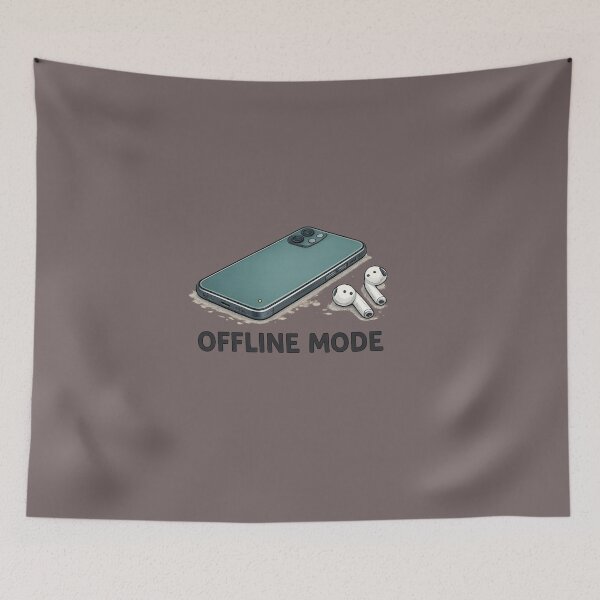 Item preview, Offline Mode – Modern Digital Detox Illustration designed and sold by RosalesArts.