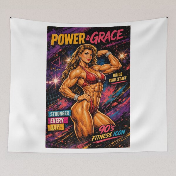 Item preview, Power and Grace Icon Fitness Comic 90s designed and sold by JonelleTshirts.