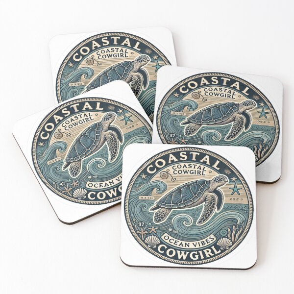 Item preview, Coastal Cowgirl Sea Turtle Vintage Aesthetic Badge ! aborignal art of turtle  designed and sold by Ulikedigital14.
