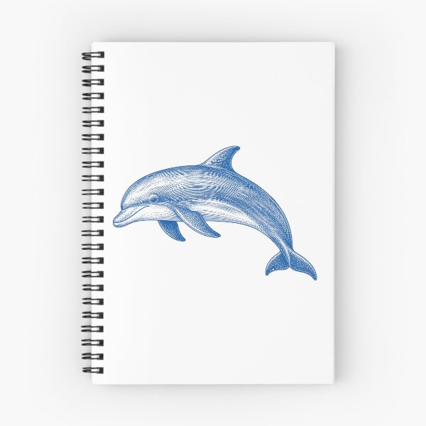 Item preview, Vintage Blue Dolphin Coastal Illustration designed and sold by BrandyandBeyond.
