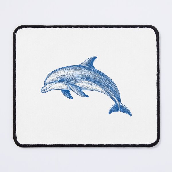 Item preview, Vintage Blue Dolphin Coastal Illustration designed and sold by BrandyandBeyond.