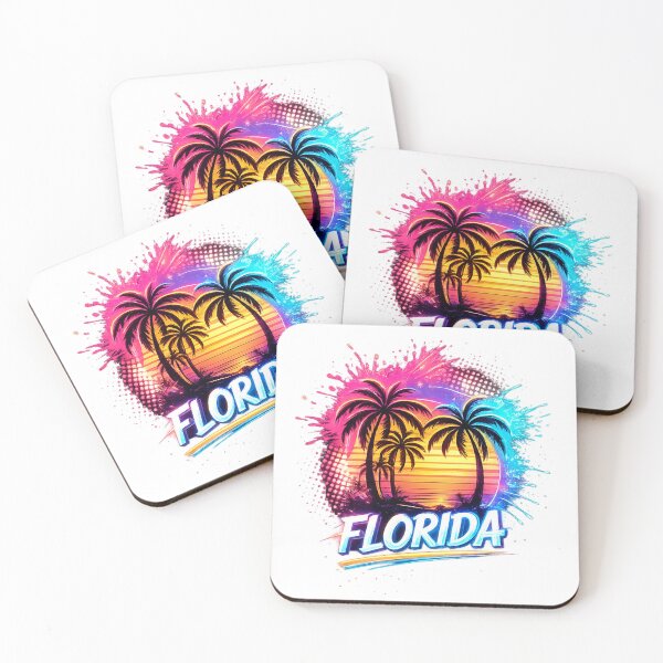 Item preview, Florida Neon Paradise Sunset Retro Beach Vacation designed and sold by afr-saad.