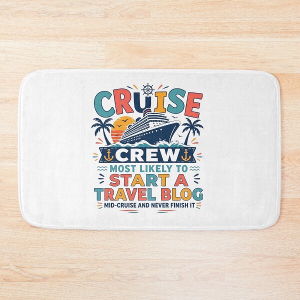 Item preview, Most Likely to Start a Travel Blog Mid Cruise and Never Finish It – Funny Family Cruise Crew Matching – Blogger Vacation  designed and sold by Winarrts.