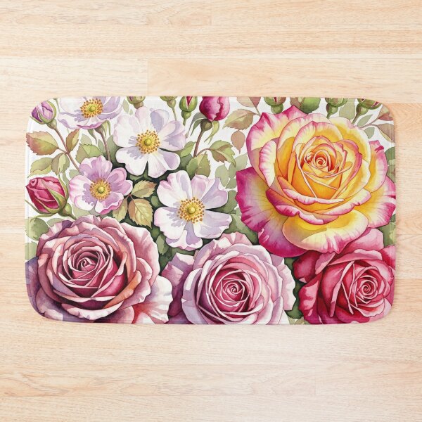 Item preview, Romantic Rose Botanical Watercolor designed and sold by PixorStudio.