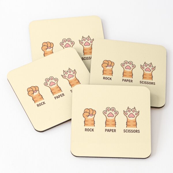 Item preview, Funny Cat Lover Rock Paper Scissors Scary Claws Paws Humor designed and sold by ChinkyCat Official.