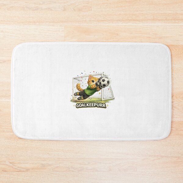 Item preview, Goalkeepurr Funny Soccer Cat designed and sold by RetroPop23.