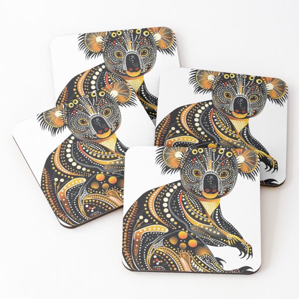 Item preview, Aboriginal Style Koala Dot Art Vector ! Golden Dreamtime Koala – Australian Dot Art ! Indigenous Style Koala Bear Pattern Graphic designed and sold by Ulikedigital14.