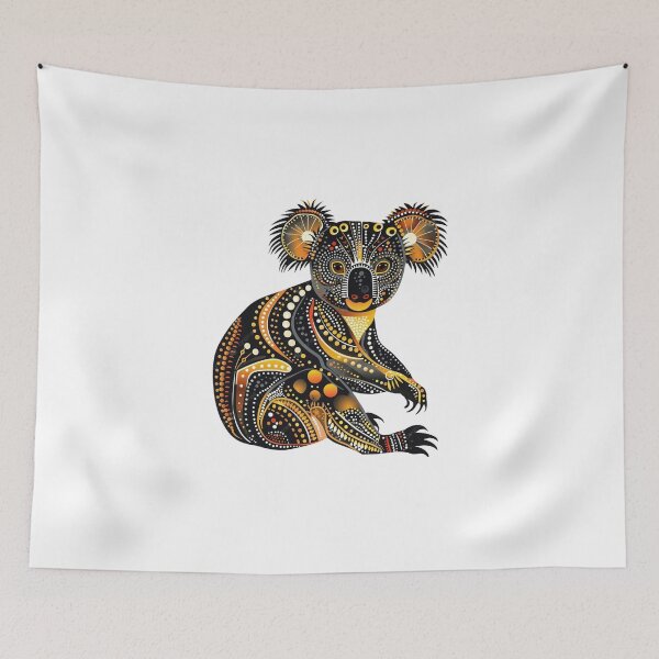 Item preview, Aboriginal Style Koala Dot Art Vector ! Golden Dreamtime Koala – Australian Dot Art ! Indigenous Style Koala Bear Pattern Graphic designed and sold by Ulikedigital14.