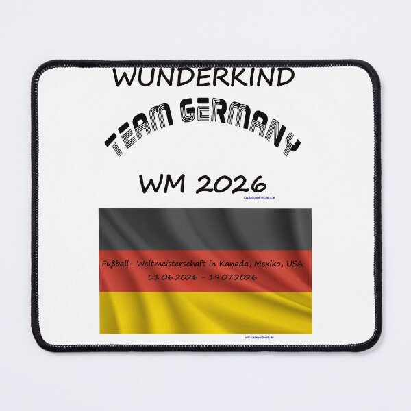 Item preview, Schwarz Rot Gold Deutschland Fan T‑Shirt WM 2026 outfit designed and sold by cabevo.