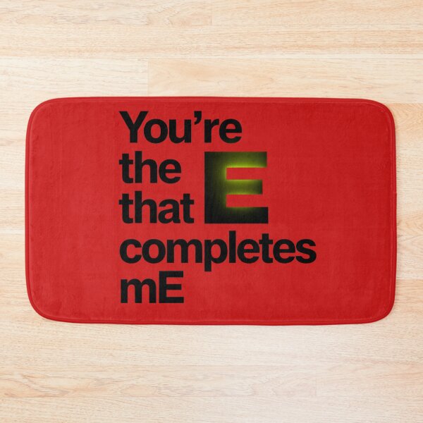 Item preview, You’re the E that completes mE” Typography Design – Playful Love Pun, Cute Word Art Sticker & T-Shirt designed and sold by MagicMakerPh.