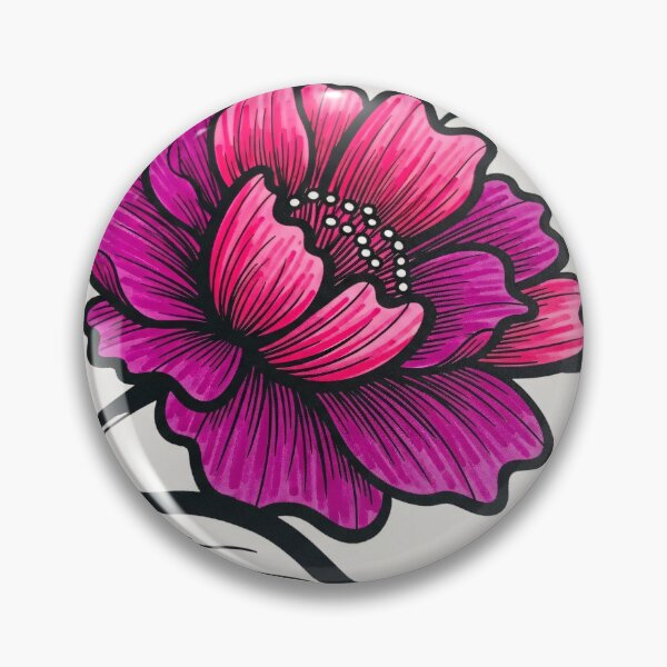 Item preview, Magenta Peony Ink Illustration designed and sold by PixorStudio.