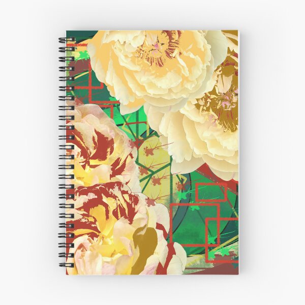 Item preview, Yellow Rose & Peony Splatter Cottagecore Aesthetic Art designed and sold by RAHKELROYSUM.