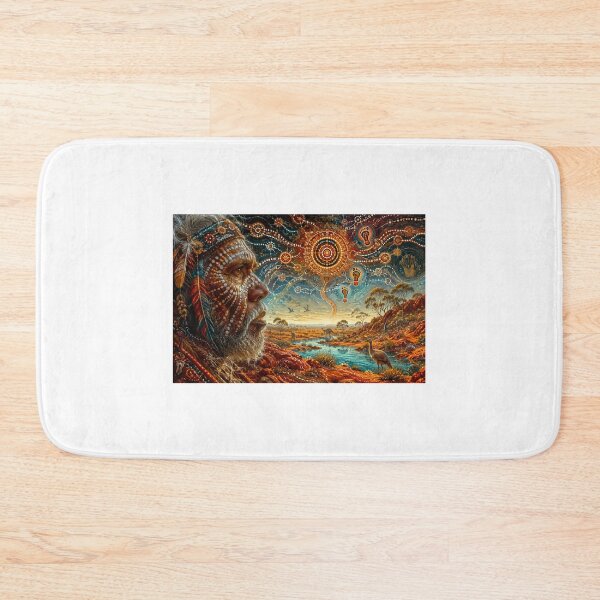 Item preview, Echoes of the Dreamtime: Australian Outback Spirit aborignal art ! Indigenous Elder & Sacred Land – Cinematic Aboriginal ! Songlines of the Red Center designed and sold by Ulikedigital14.
