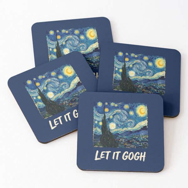 Item preview, Let It Gogh Swirling Sky Night Art Lover Funny Pun Tee 1 designed and sold by ChinkyCat Official.