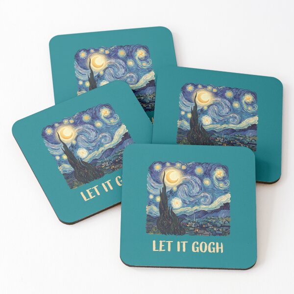 Item preview, Let It Gogh Swirling Sky Night Art Lover Funny Pun Tee 2 designed and sold by ChinkyCat Official.