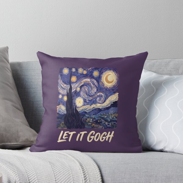 Item preview, Let It Gogh Swirling Sky Night Art Lover Funny Pun Tee 3 designed and sold by ChinkyCat Official.