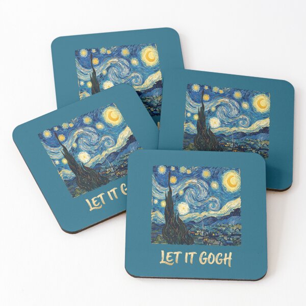 Item preview, Let It Gogh Swirling Sky Night Art Lover Funny Pun Tee 5 designed and sold by ChinkyCat Official.