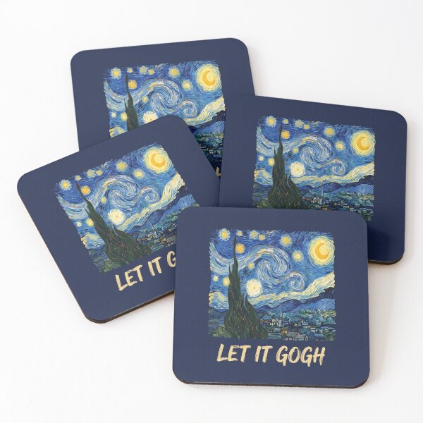 Item preview, Let It Gogh Swirling Sky Night Art Lover Funny Pun Tee 6 designed and sold by ChinkyCat Official.