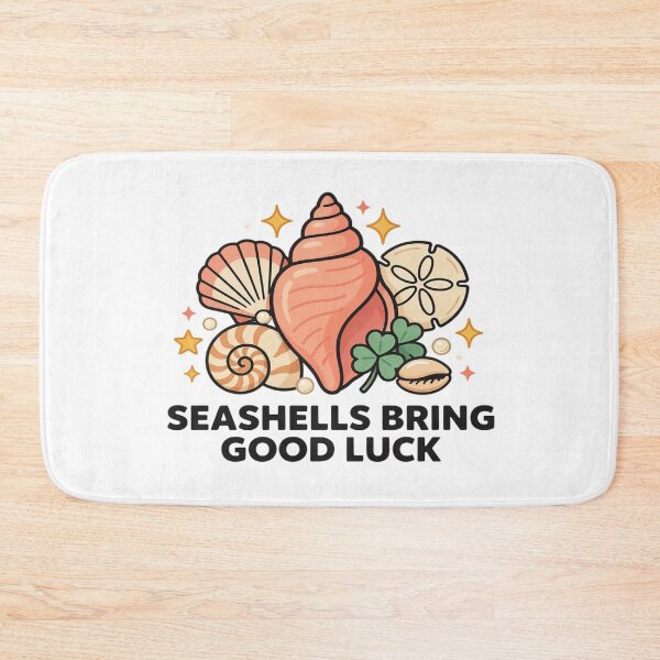 Item preview, Lucky Seashells and Four Leaf Clover Charm  designed and sold by Squiggle Happy.