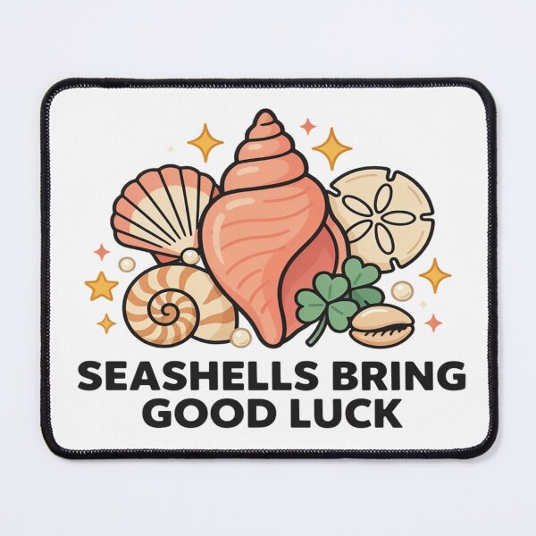Item preview, Lucky Seashells and Four Leaf Clover Charm designed and sold by Squiggle Happy.