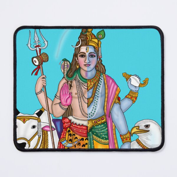 Item preview, Harihara Artwork | Sacred Hindu Divine Fusion Digital Illustration designed and sold by Harshit_Digital_Arts.