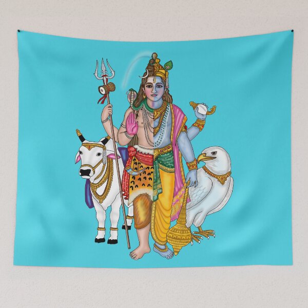 Item preview, Harihara Artwork | Sacred Hindu Divine Fusion Digital Illustration designed and sold by Harshit_Digital_Arts.
